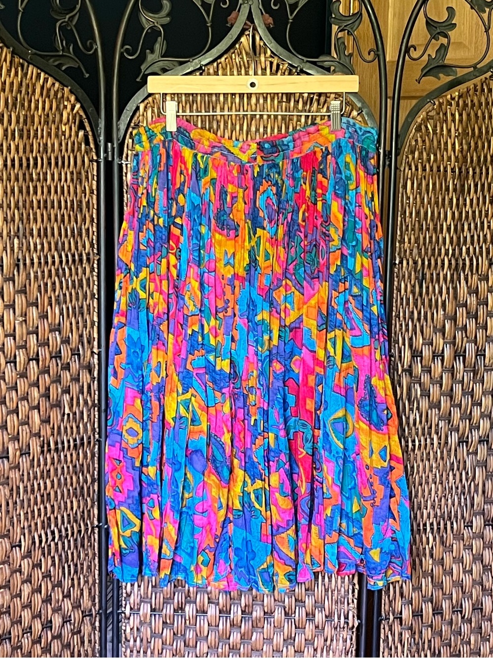 L Petite Baxter & Wells Vintage Patterned Skirt
